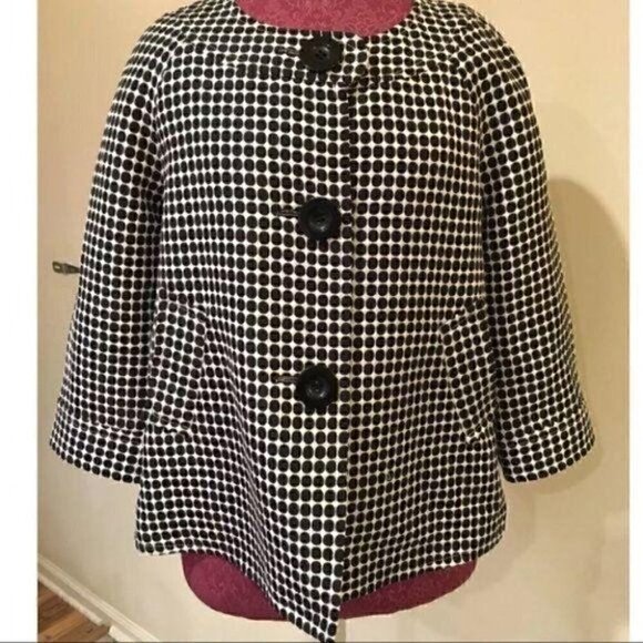 Max Studio blazer M polkadot jacket with pockets - Picture 1 of 9